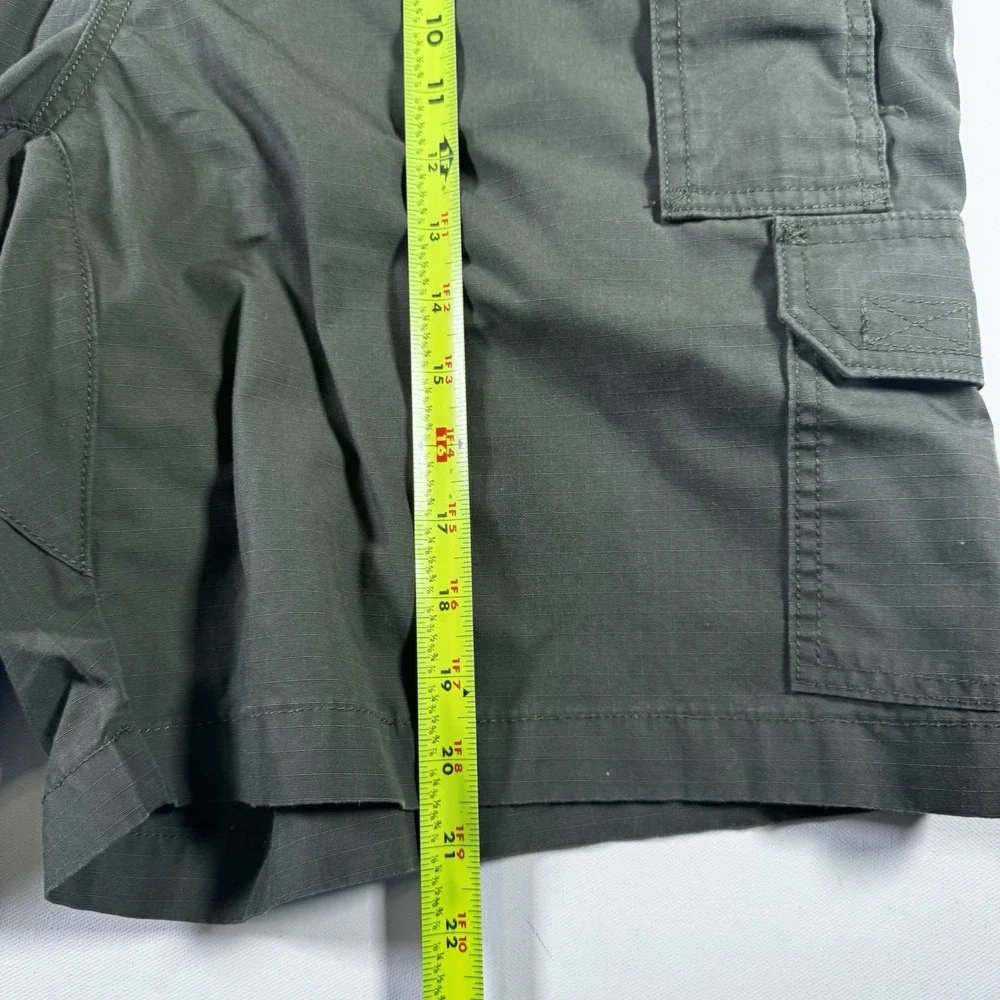 5.11 Tactical Cargo Shorts Mens 38 Green Ripstop Elastic Waist Utility Hiking